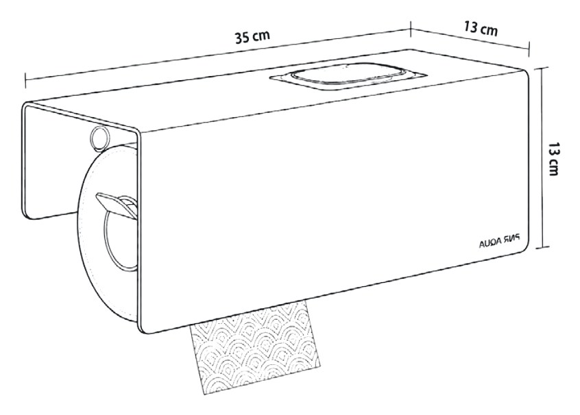 NB 003 teknik çizimi ve ölçüleri (35 × 13 × 13 cm)